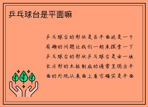 乒乓球台是平面嘛